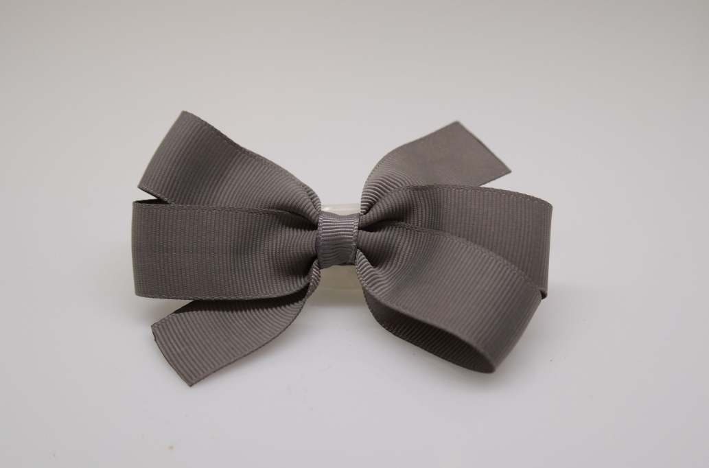 Large pinwheel hair Bow with colors  Grey